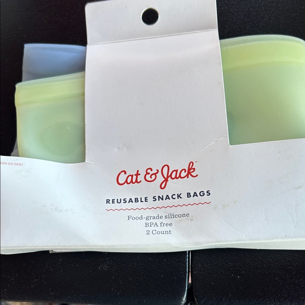 Cat & Jack Silicone Snack Bags - Green and Blue
